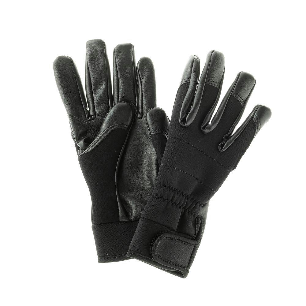 防風ストレッチベルト付き手袋 L ブラック(販売終了) | 作業着・作業服