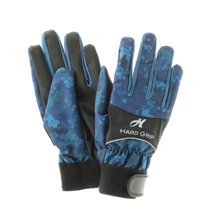 HARD GRIP 防風防寒ベルト付き手袋 カモフラネイビー M(販売終了)