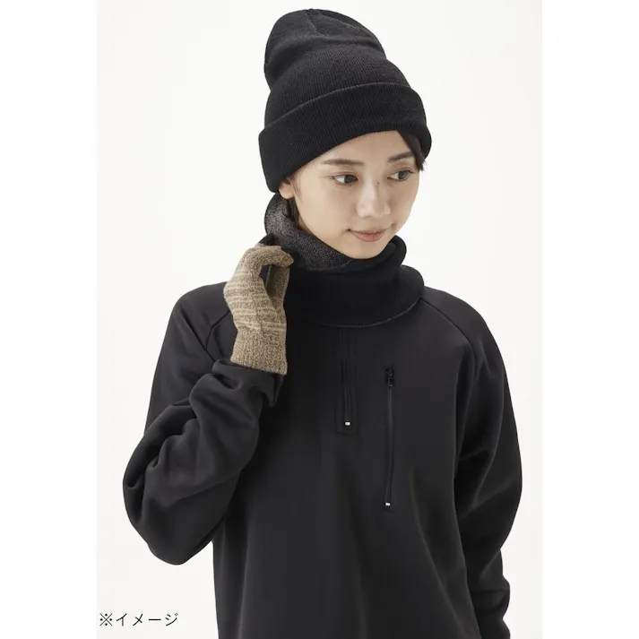 カインズ 細編みニット帽子 フリーサイズ ブラック