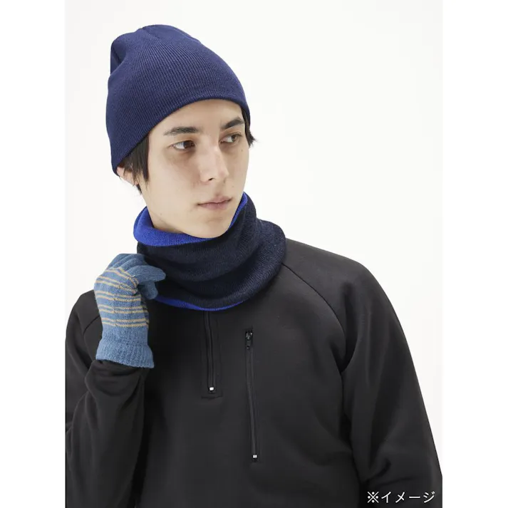 カインズ 細編みニット帽子 ネイビー フリーサイズ