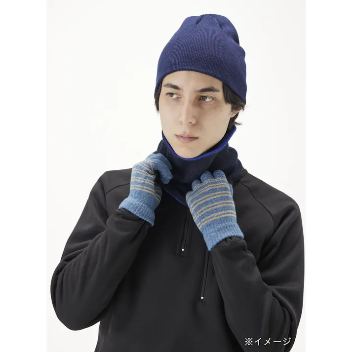 カインズ 細編みニット帽子 ネイビー フリーサイズ