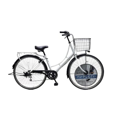 【自転車】キラリ KiLaLi2 パンクしにくいカジュアル軽快車 27インチ 外装6段 オートライト ホワイト