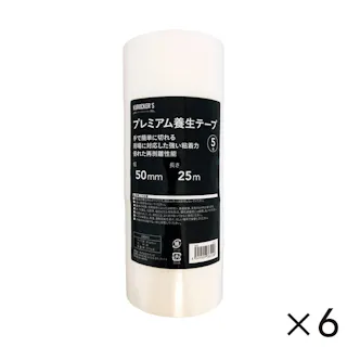 【ケース販売】カインズ プレミアム養生テープ クリア 幅50mm 長さ25m 5巻パック