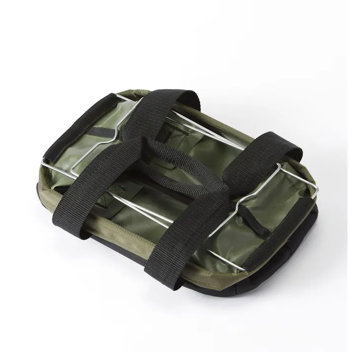 ポケット付き折りたたみバッグ カーキ