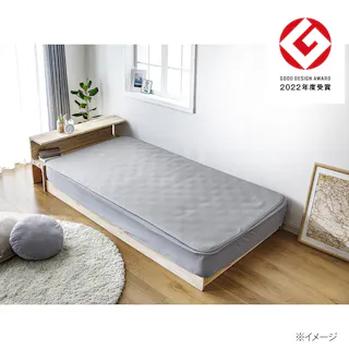 吸汗・速乾 敷パッド Pitapa グレー シングル 100cm×200cm