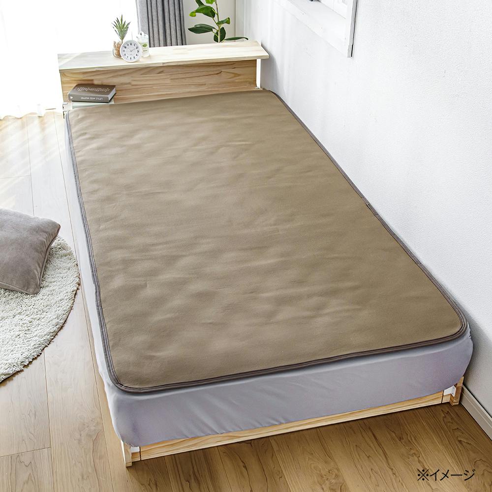 吸汗・速乾 敷パッド Pitapa ブラウン シングル 100cm×200cm