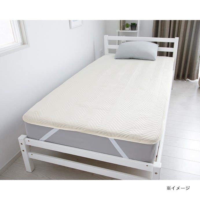 丸洗いできる抗菌防臭ベッドパッド セミダブル 120×200cm