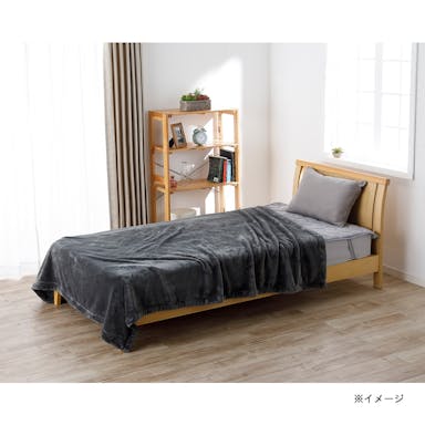 【2022秋冬】ふわふわ毛布 ダークグレー シングル 140×190cm