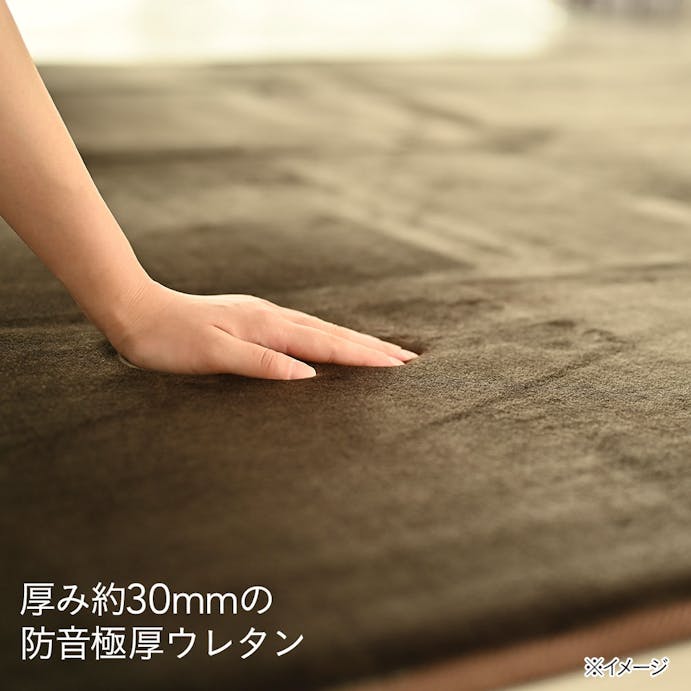 防音極厚ラグ MIZUKUMO ブラウン 200×240cm(販売終了)