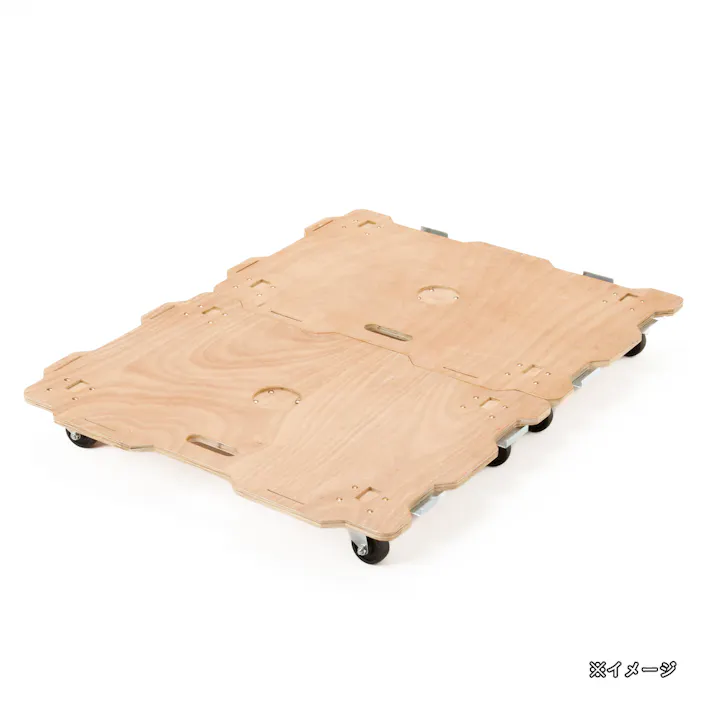 連結できる木製平台車 L ナチュラル