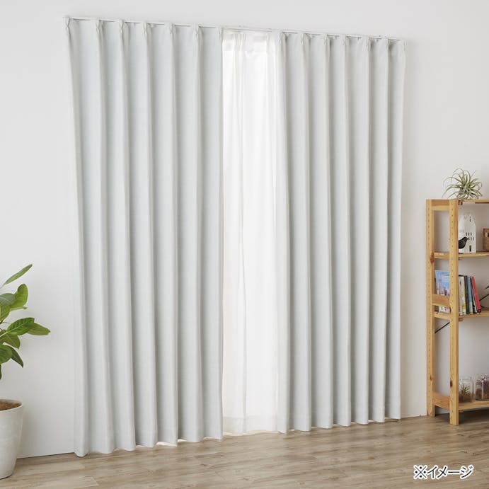 淡い色の遮光カーテン ノーマル ホワイト 100×110cm 2枚組