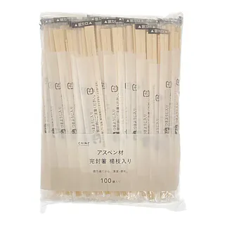 アスペン材 完封箸楊枝入り 100膳