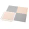 &Pet縁付大判パズルラグマット アイボリー/グレー 58×58cm 4枚組セット