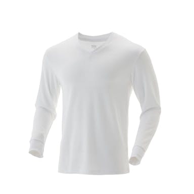 ホットファイン 吸湿発熱Tシャツ V首 ホワイト M(販売終了)