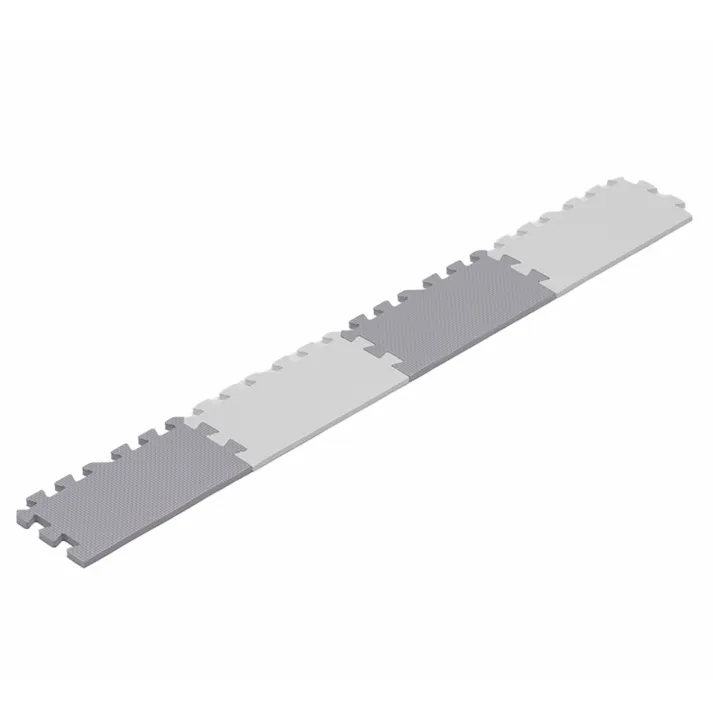 ジョイントフロアマット ワイドサイド ホワイト/グレー 30.5×15cm 4枚組セット