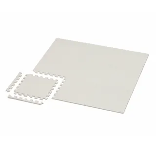 縁付 ジョイントフロアマット ホワイト 30×30cm 9枚組セット