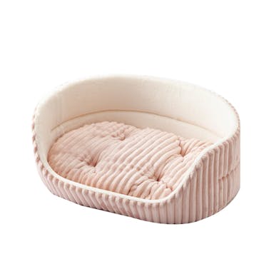 丸型ベッド ジャガードフランネル ピンク Lサイズ(販売終了)