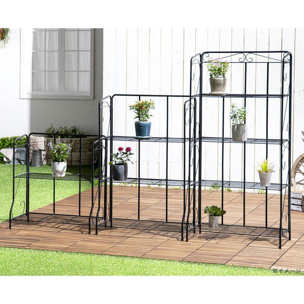 カインズ 折りたたみフラワースタンド 2段 | 鉢・プランター・花台
