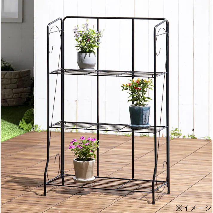 カインズ 折りたたみフラワースタンド 3段