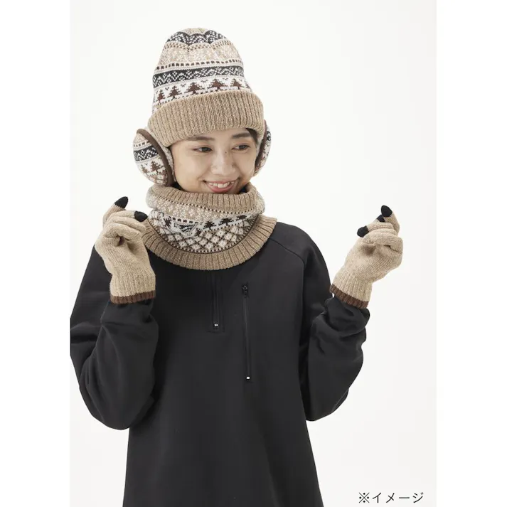 カインズ ネック ニットウォーマー ノルディック ベージュ フリーサイズ