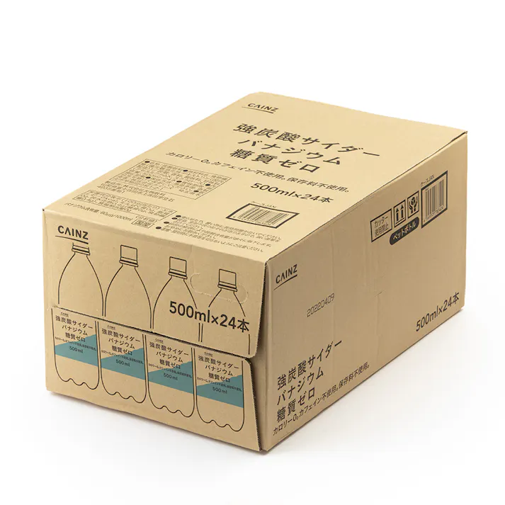 【ケース販売】強炭酸サイダーバナジウム 糖質ゼロ 500ml×24本