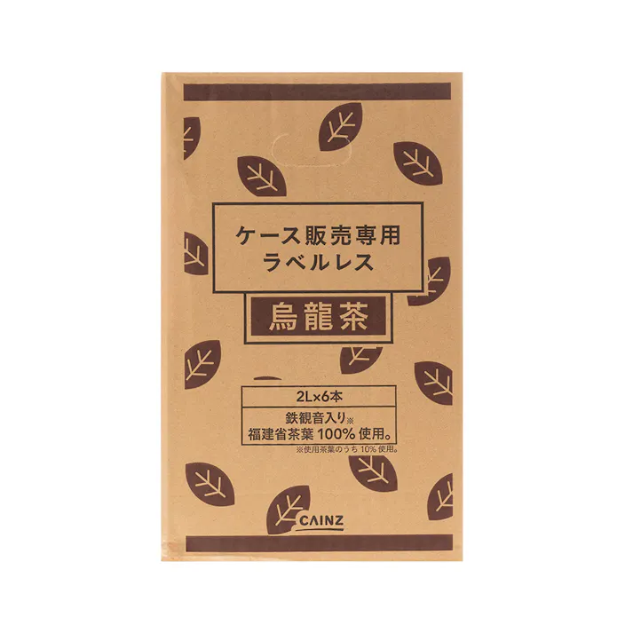 【ケース販売】烏龍茶 ラベルレス 2L×6本