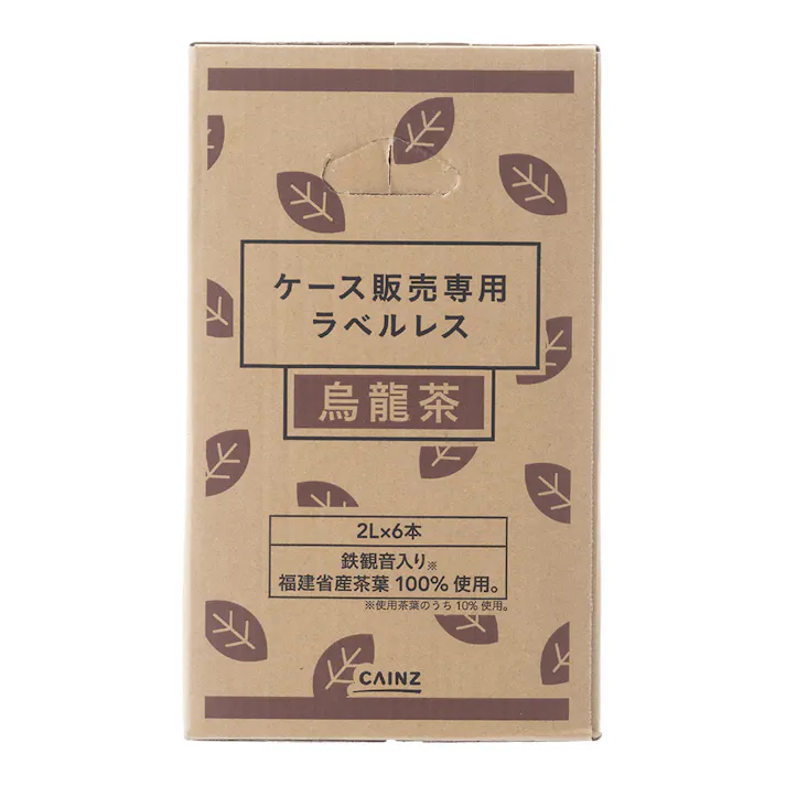 【ケース販売】烏龍茶 ラベルレス 2L×6本