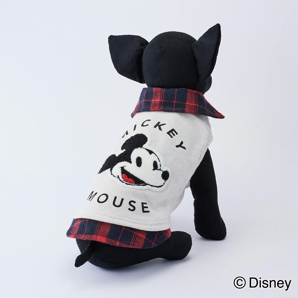 21秋冬 重ね着風トレーナー ミッキーマウス Lサイズ ペット服 犬の服 ホームセンター通販 カインズ