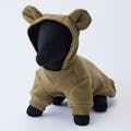 クマちゃんパーカー オリーブ Sサイズ ペット服(犬の服)(販売終了)