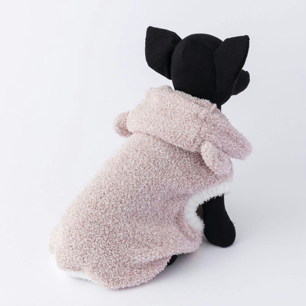 もこもこクマちゃんパーカー ピンク フレンチブルLサイズ ペット服(犬