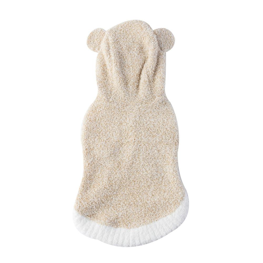 もこもこクマちゃんパーカー ベイジュ SDサイズ ペット服(犬の服)(販売 