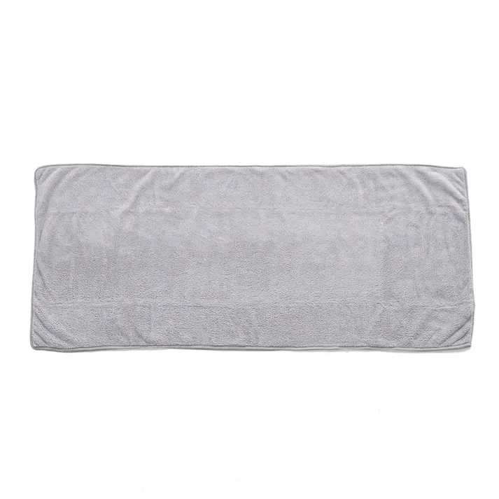 マイクロファイバー吸水フェイスタオル グレー 34×80cm
