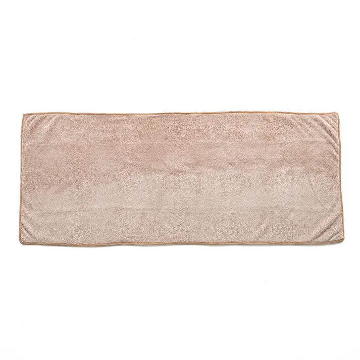 マイクロファイバー吸水フェイスタオル ベージュ 34×80cm