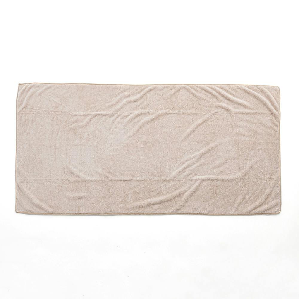 マイクロファイバー吸水バスタオル ベージュ 60×120cm | タオル