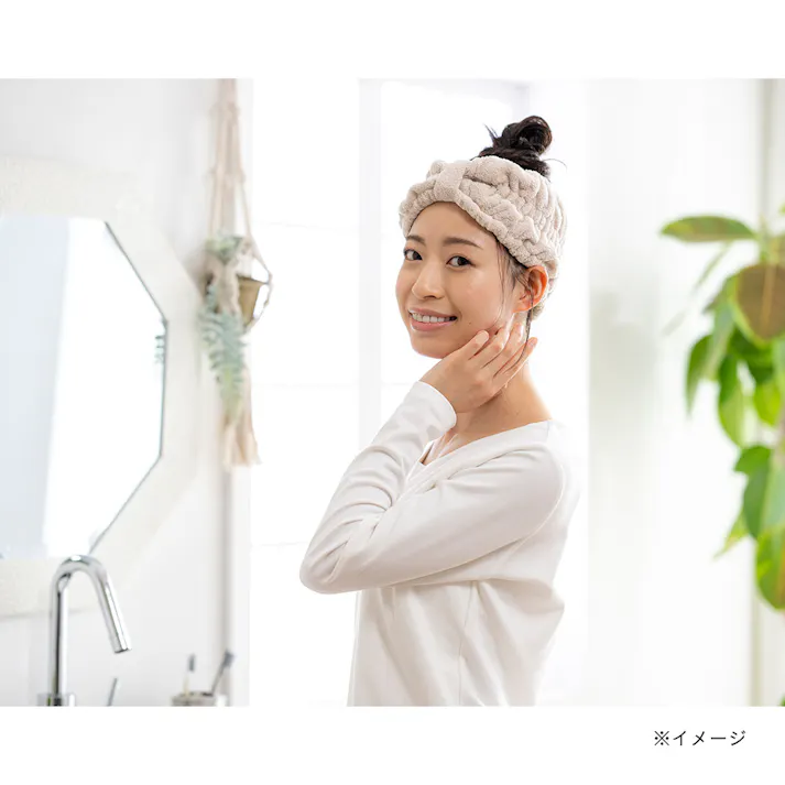 マイクロファイバー吸水ヘアバンド ベージュ