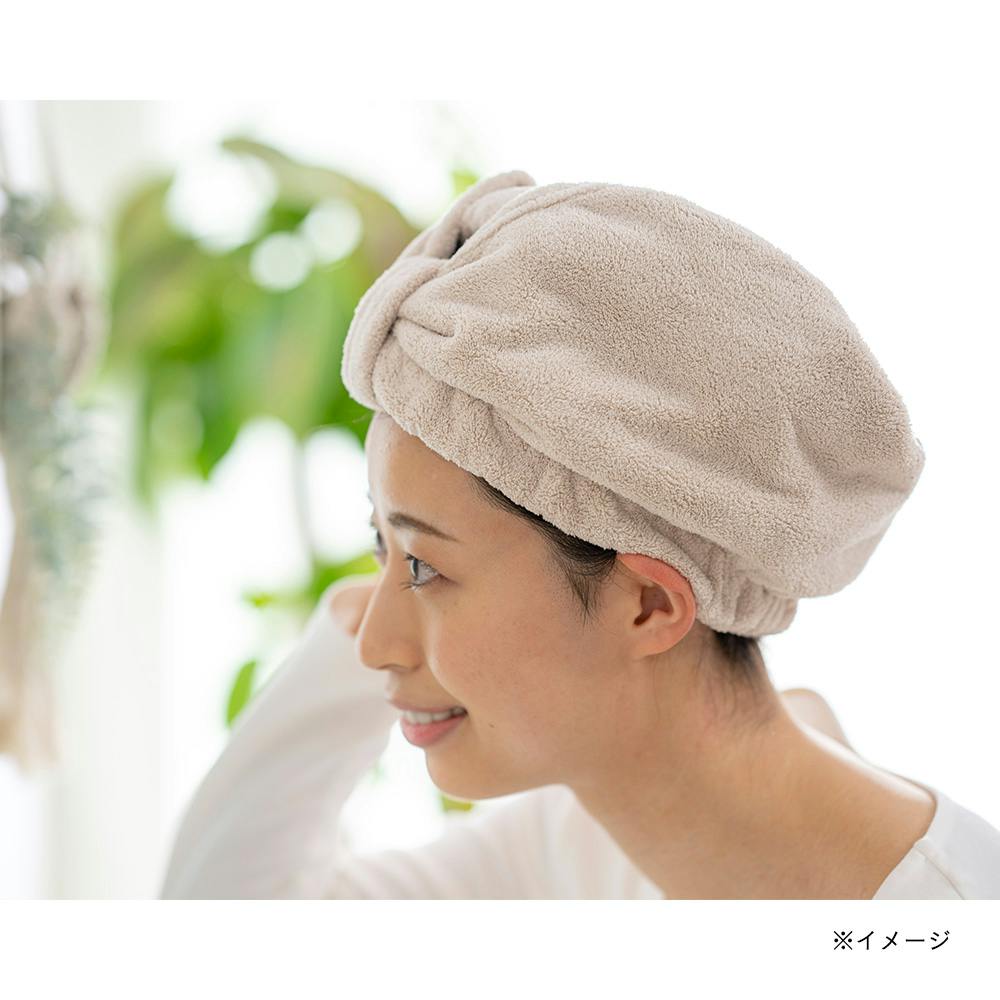 ヘアキャップ 巻きタオル ヘアタオル タオルキャップ 吸水 速乾 茶