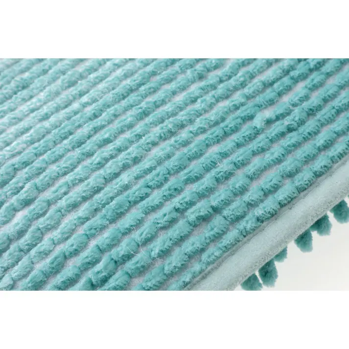 シェニールバスマット ボーダー ブルー 45×65cm