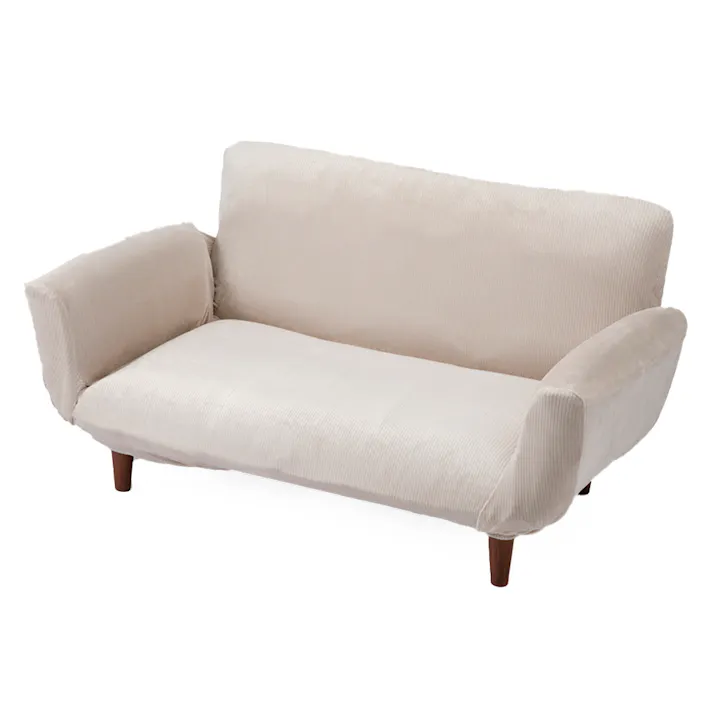 &Pet 汚れに強いソファカバー リブホワイト 3人掛用 幅158cm 高さ124cm 肘掛けありタイプ 洗濯OK 防汚加工 制菌防臭 ペット (カバーのみ)