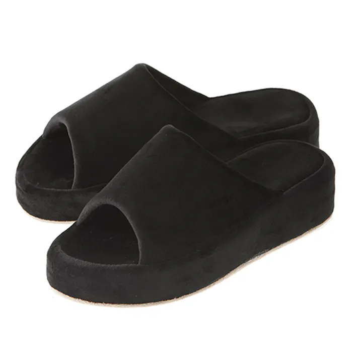 きれい映えスリッパ やわらか底厚 ブラック