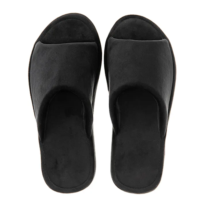 きれい映えスリッパ やわらか底厚 ブラック