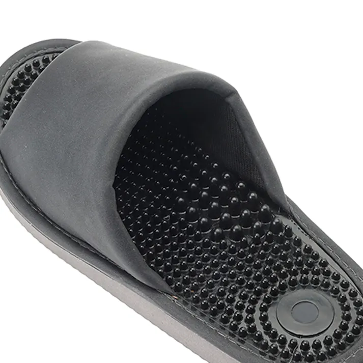 足裏刺激スリッパ インソールかため Mブラック L(販売終了)
