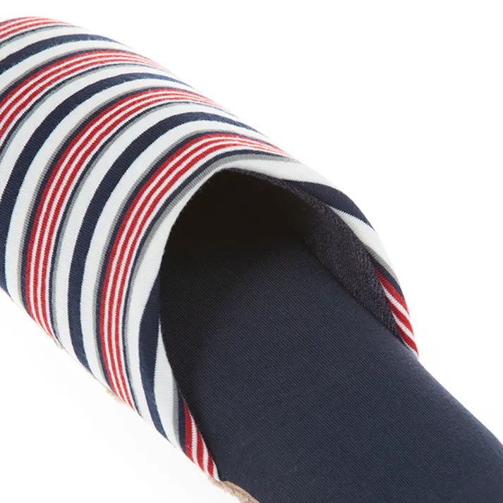 掃除もできるソフトスリッパ ボーダーレッド