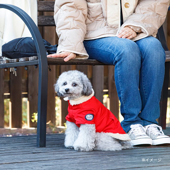 21秋冬 中綿入りボアコート レッド Ssサイズ ペット服 犬の服 ホームセンター通販 カインズ