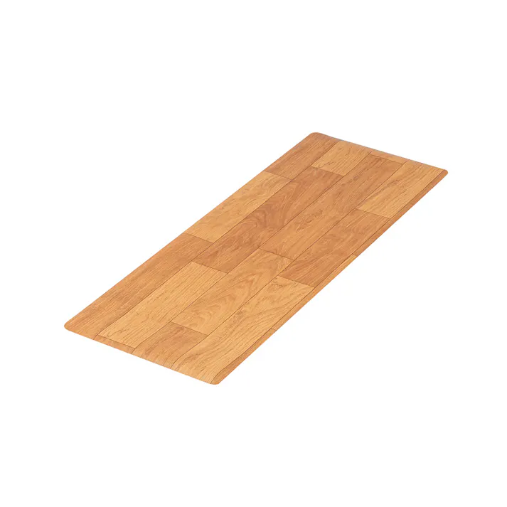 燃えにくい木目調フロアマット ライトブラウン 45×120cm