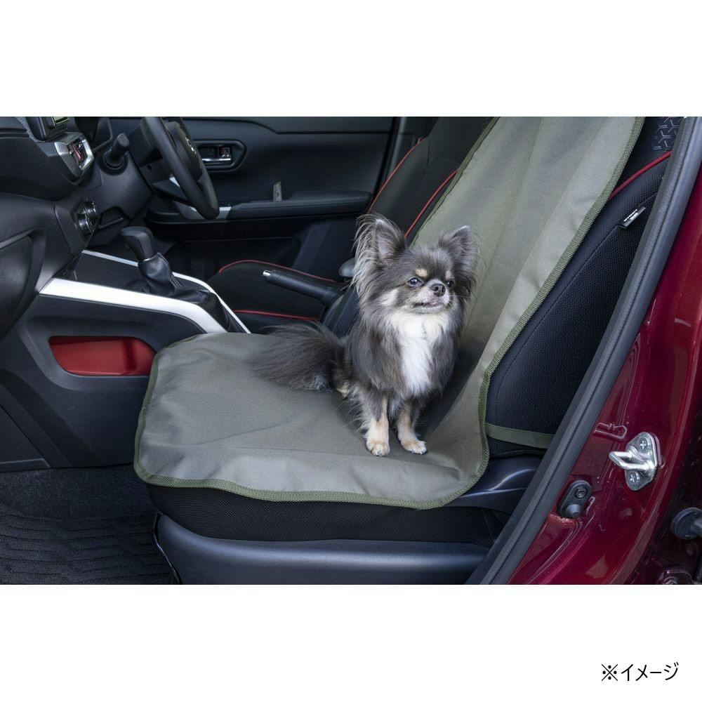 RUNNY FUZZY デラックス合成皮革犬用カーシートベッド × 1 緑