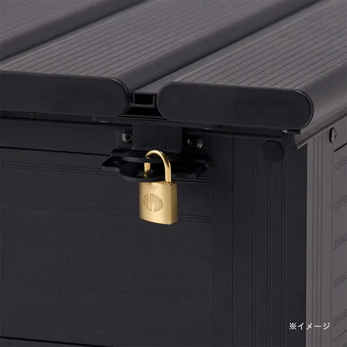 カインズ 静かに開閉できるアルミ収納スリムベンチ 90cm 屋外物置(販売終了)