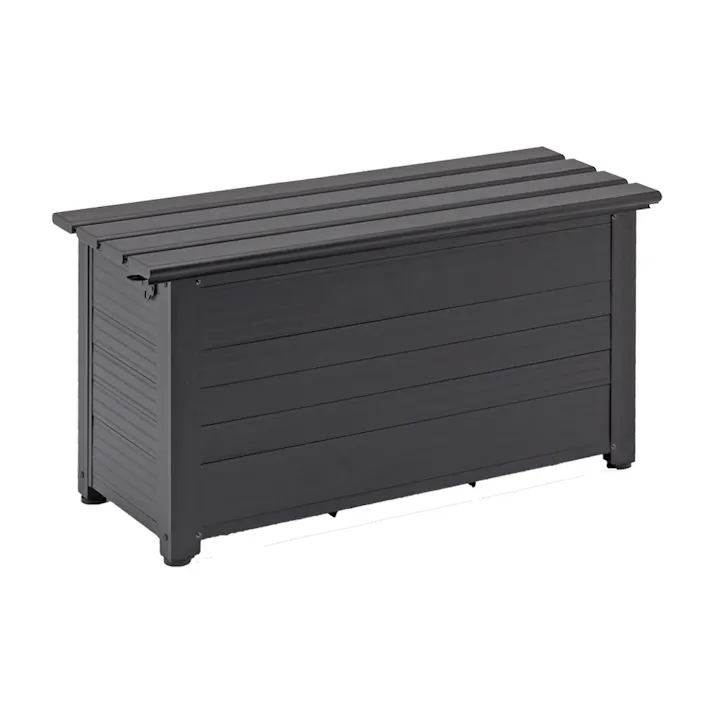 カインズ 静かに開閉できるアルミ収納スリムベンチ 90cm 屋外物置(販売終了)