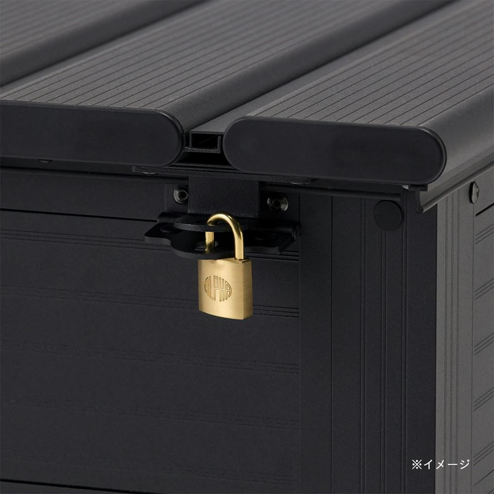 カインズ 静かに開閉できるアルミ収納スリムベンチ 120cm 屋外物置