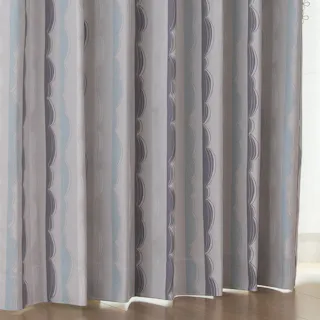 遮光カーテン ストライプ アイボリー150×178cm 2枚組