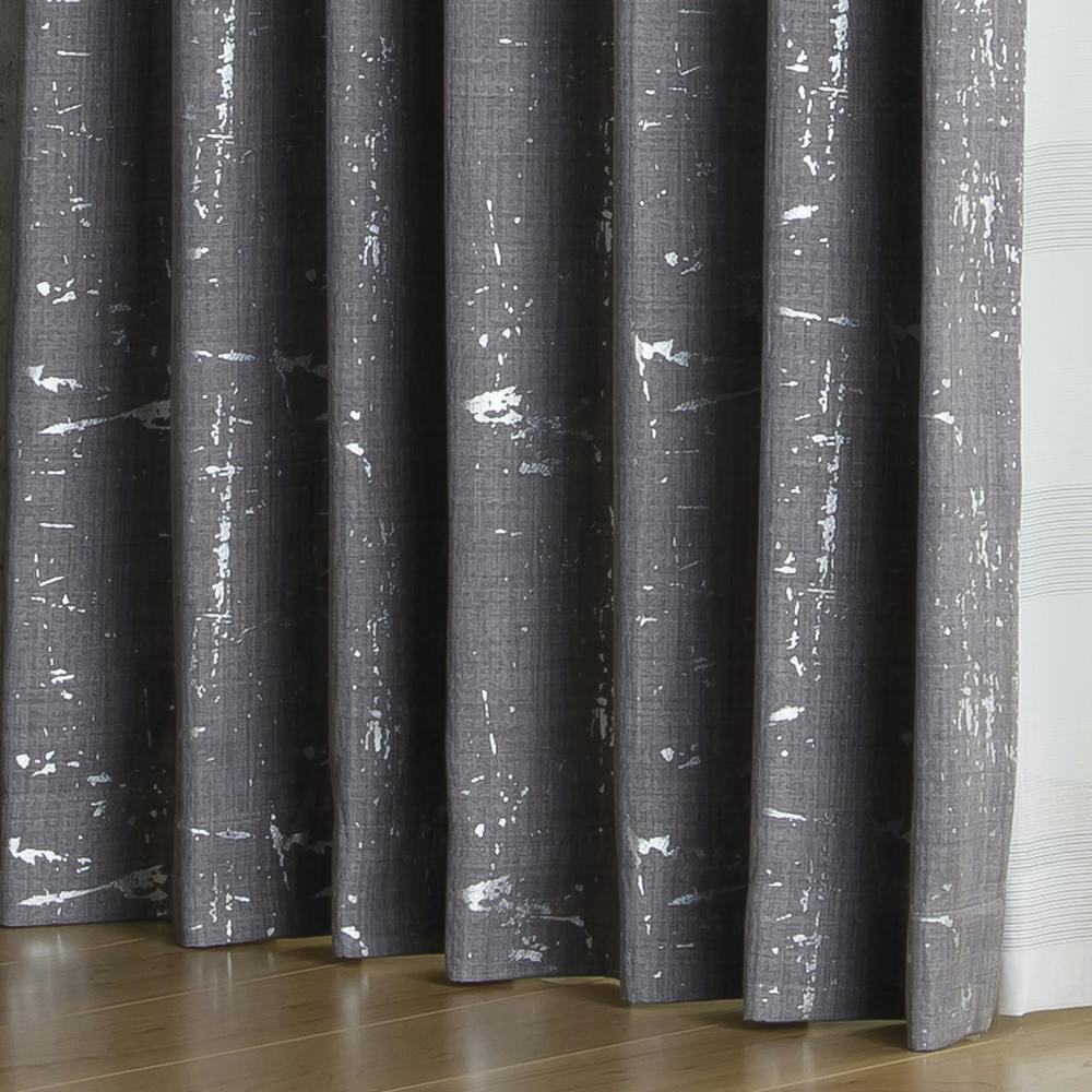 遮光カーテン ベースグレー 100×135cm 2枚組